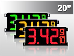 20 Gas Price LED Signs