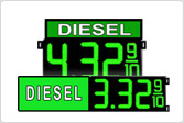 Diesel Gas Price LED Signs